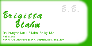 brigitta blahm business card